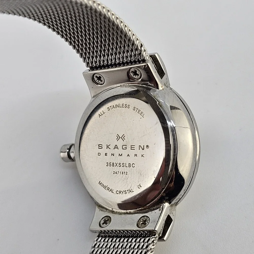 Skagen‎ Women's Analog Watch 22MM Gray Dial Gray Mesh Bands New Battery